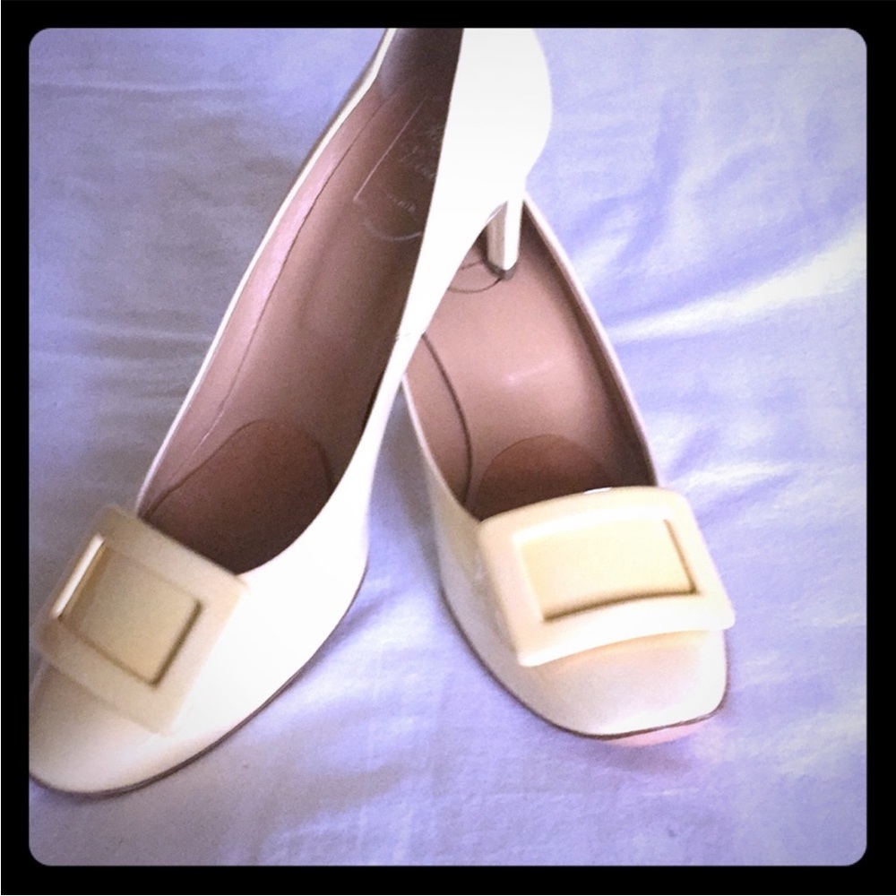 ROGER VIVIER Elegant Cream Women's Heels 40.5